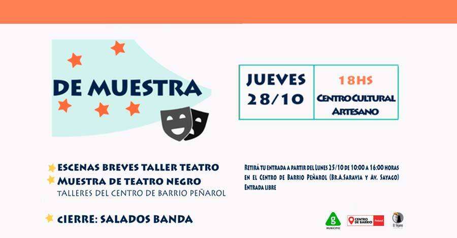 Muestra artística de talleres del Centro de Barrio Peñarol en el Centro Cultural Artesano