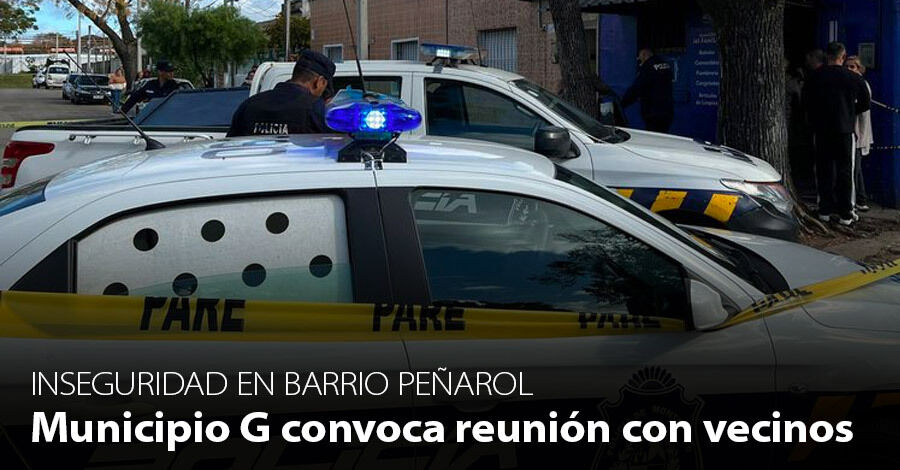 Coche de la policía en primer plano, detrás, funcionarios policiales detrás realizando un procedimiento