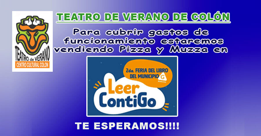 Se venderán pizzas del Teatro de Verano de Colón en la feria del libro "Leer Contigo"