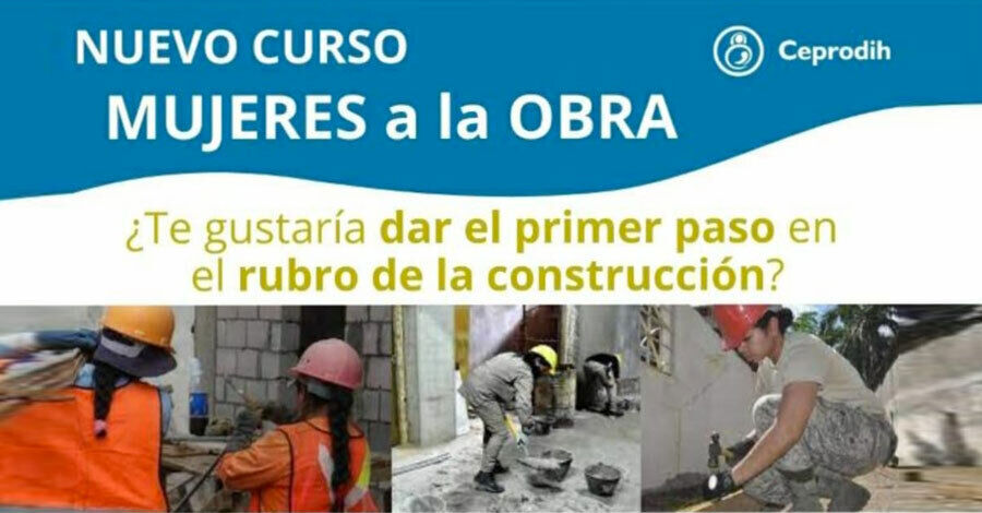 Curso mujeres a la obra de Ceprodih