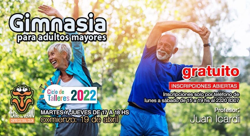 Taller gratuito de gimnasia para adultos mayores