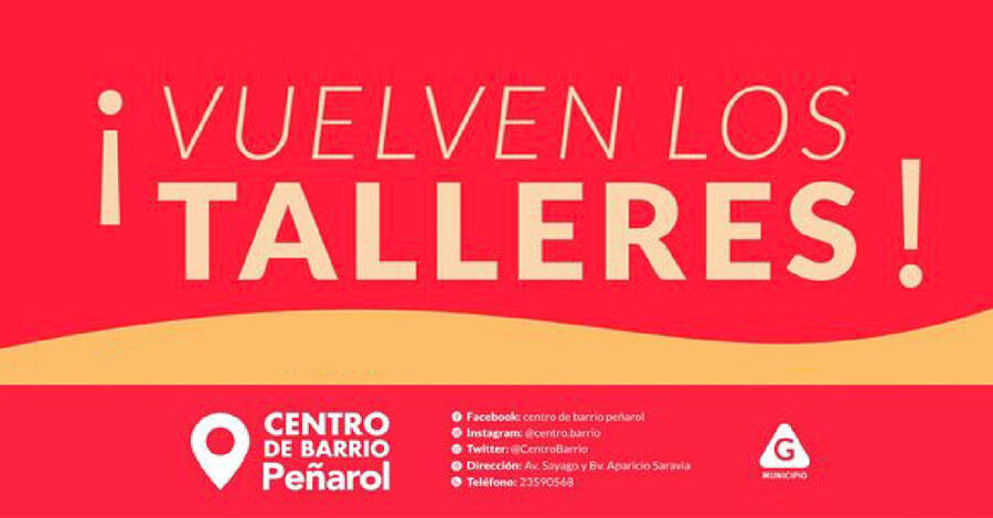 Talleres gratuitos en el Centro de Barrio Peñarol