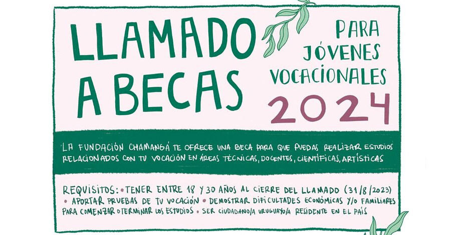Becas de estudio para jóvenes de la Fundación Chamangá 