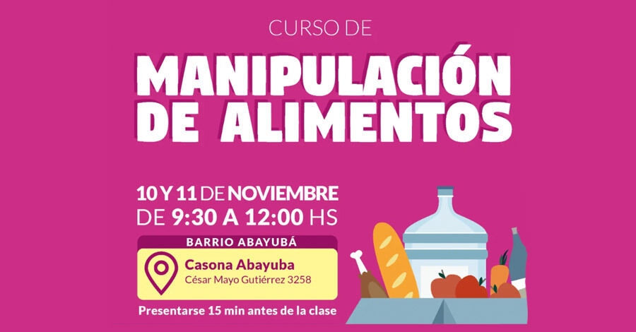 Curso de manipulación de alimentos en la Casona de Abayubá