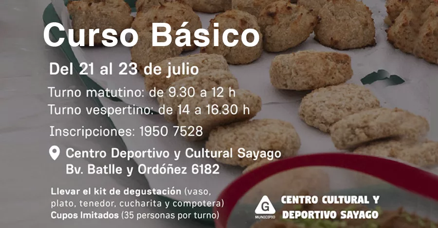 Curso básico de Cocina Uruguay en el Centro Cultural y Deportivo Sayago