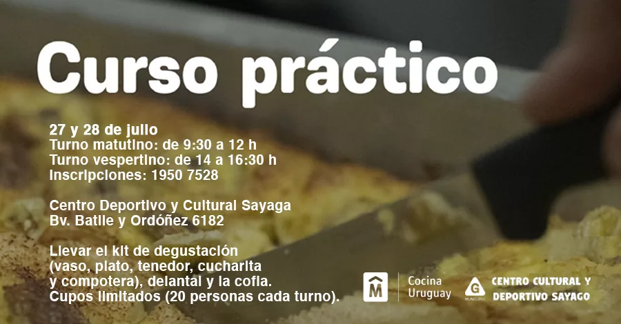 Curso practico de Cocina Uruguay en el Centro Cultural y Deportivo Sayago