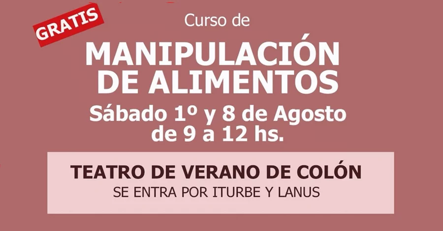 Manipulacion de alimentos en el teatro de verano de colon agosto 2026