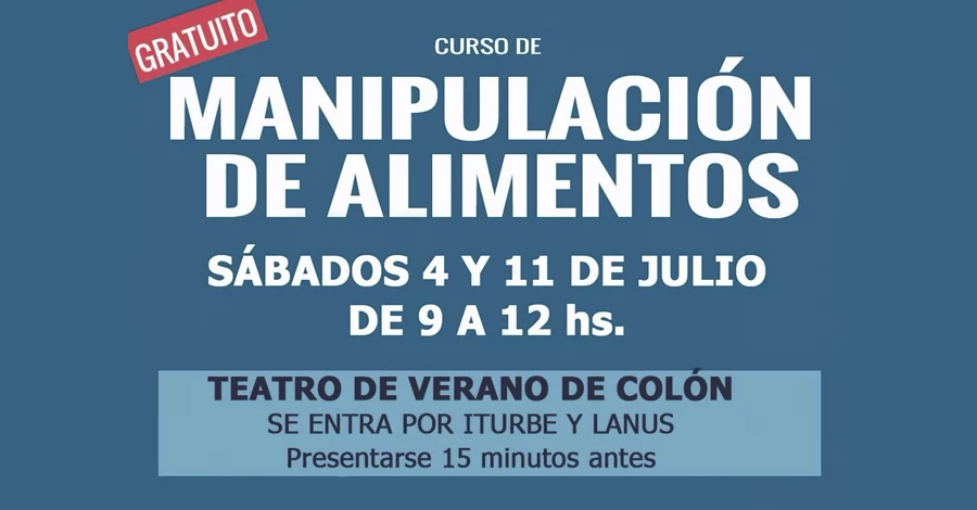 Curso de Manipulación de Alimentos en el Teatro de Verano de Colón julio
