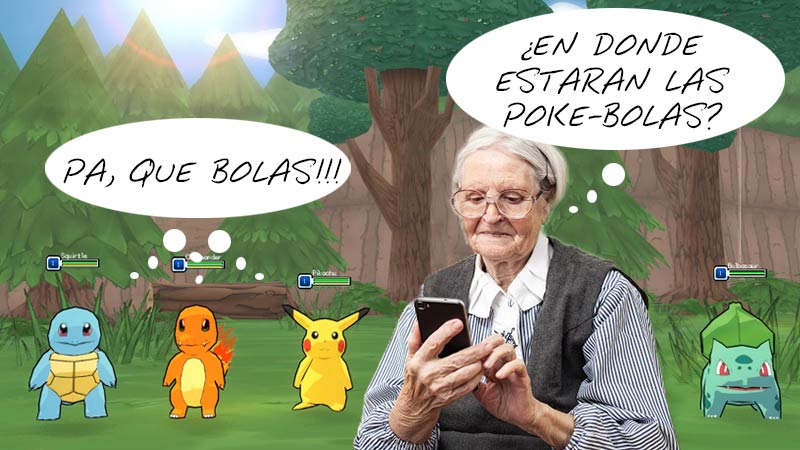 100 Olimpicamente alienados vieja cazando pokemones