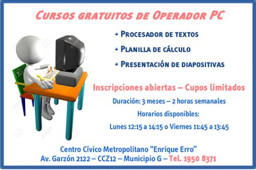 afiche de operador pc