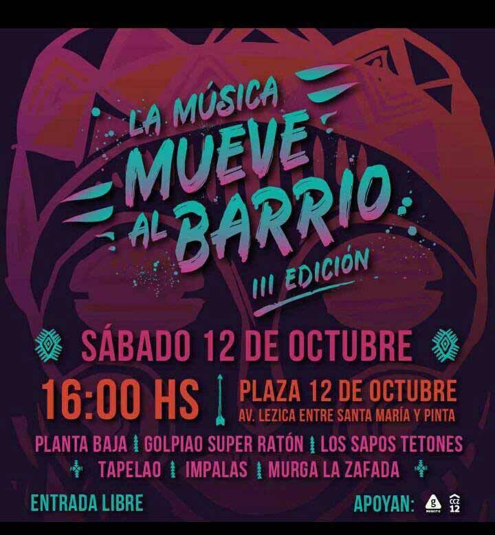 afiche la musica mueve el barrio 2019