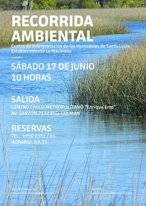 afiche recorrida ambiental