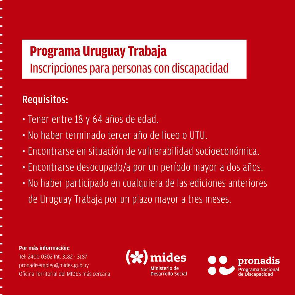 afiche ururguay trabaja 2018