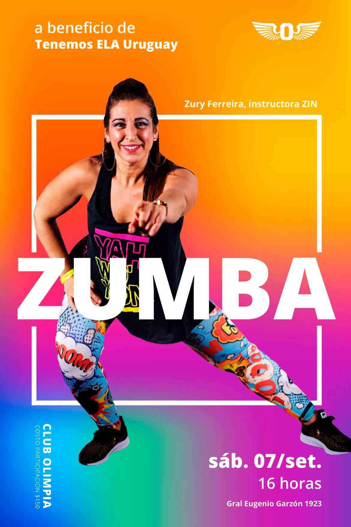 afiche zumba en el olimpia 2019