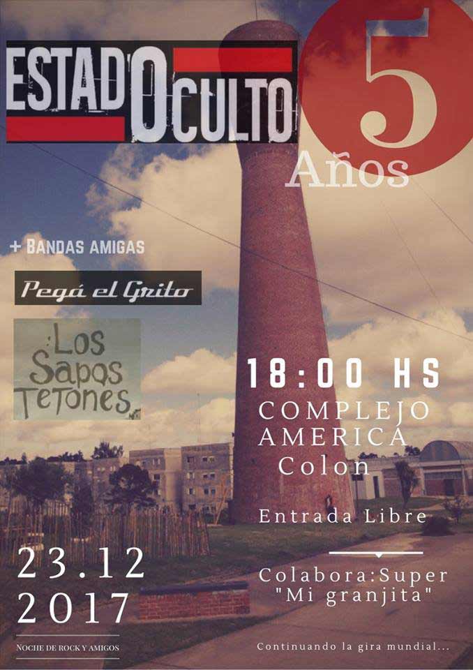 cinco anos de la banda estadoculto afiche