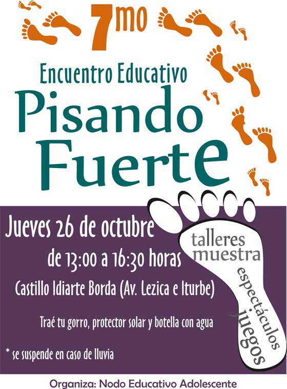 feria pisando fuerte afiche