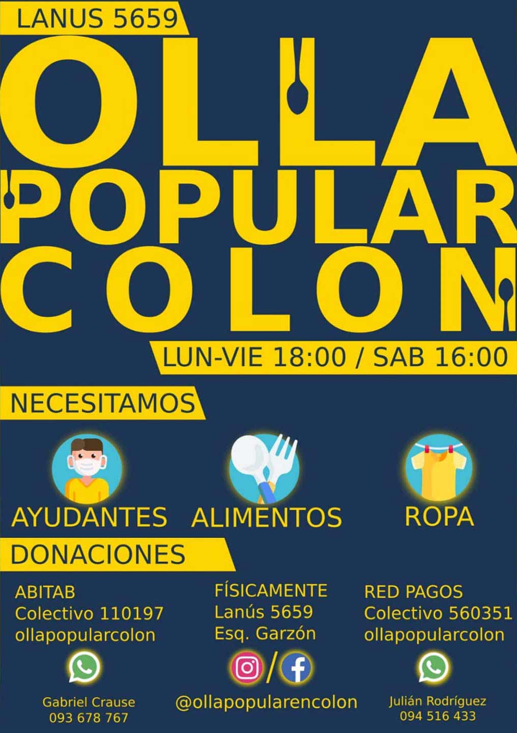 olla popular colon afiche