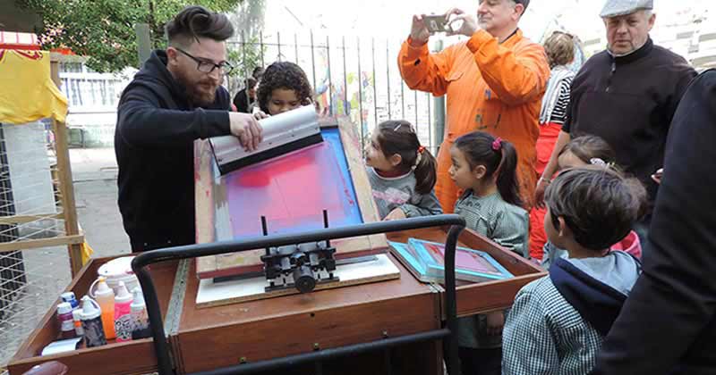 proyecto mariposa niños serigrafia 1