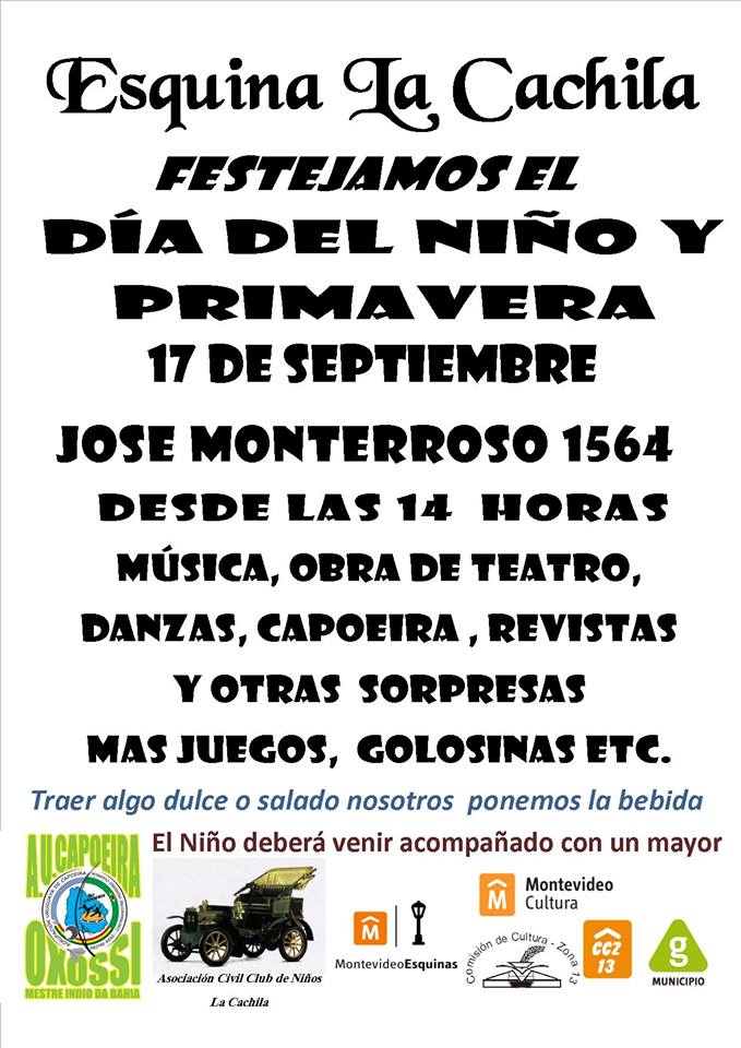 afiche de la cachila dia del nino y la primavera