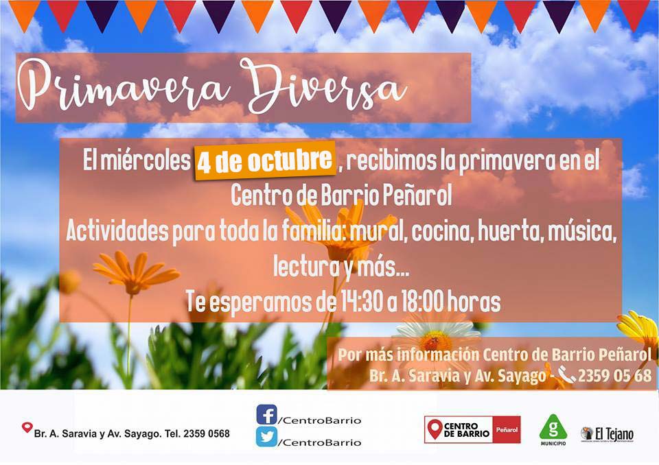 afiche de primavera diversa
