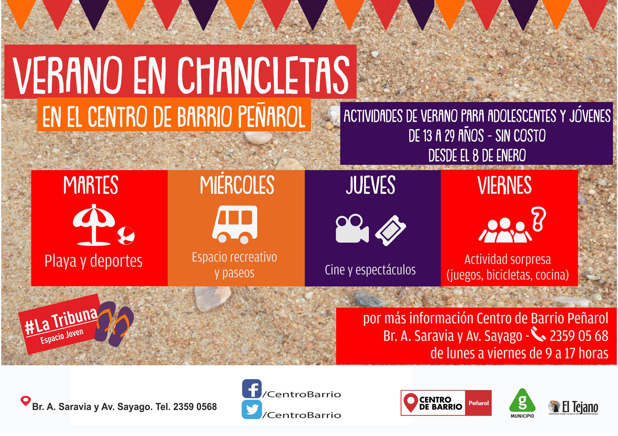 afiche verano en chancletas