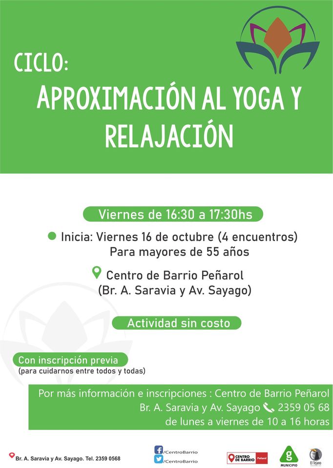 afiche yoga y relajacion en el CBP