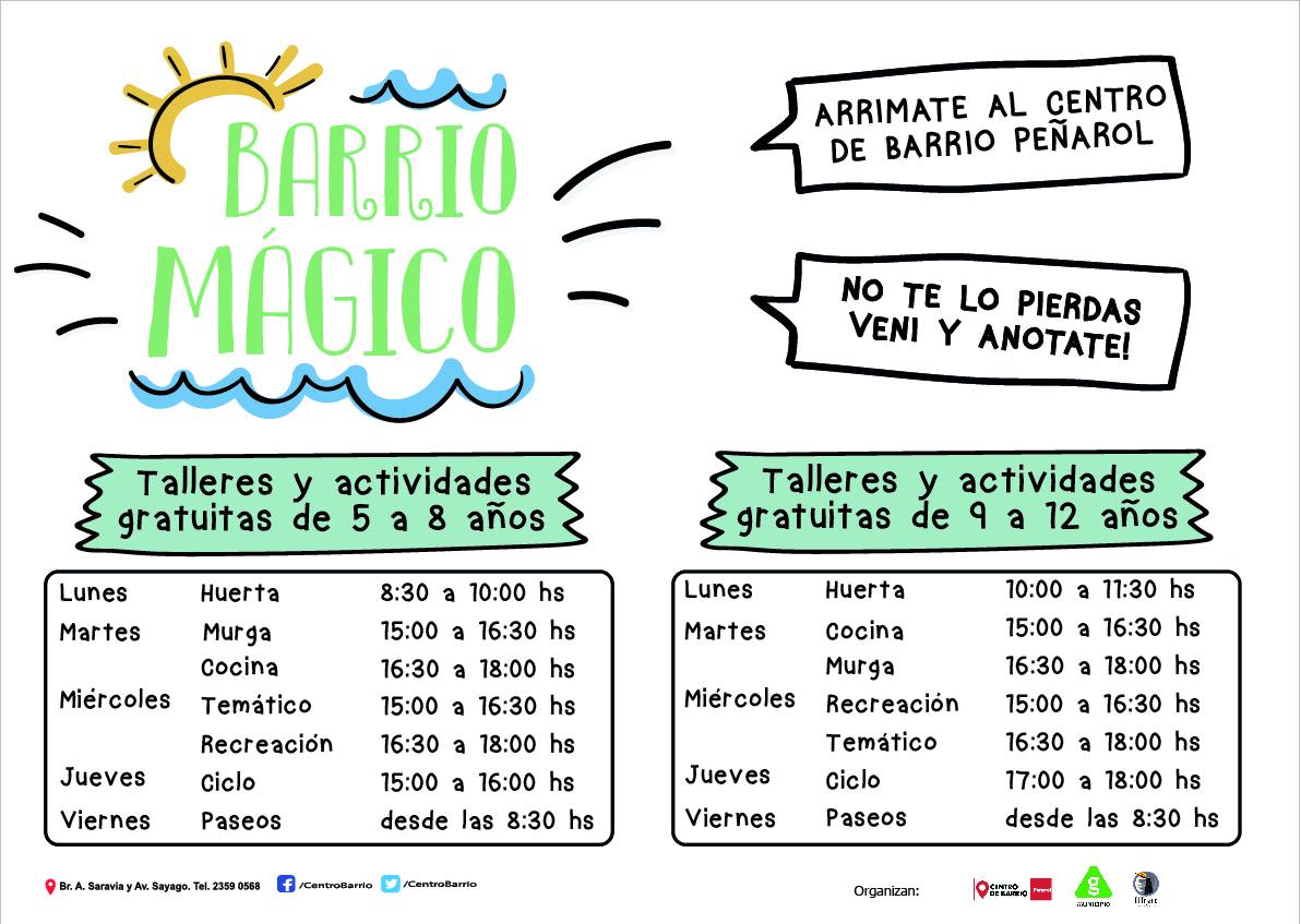 barrio magico actividades
