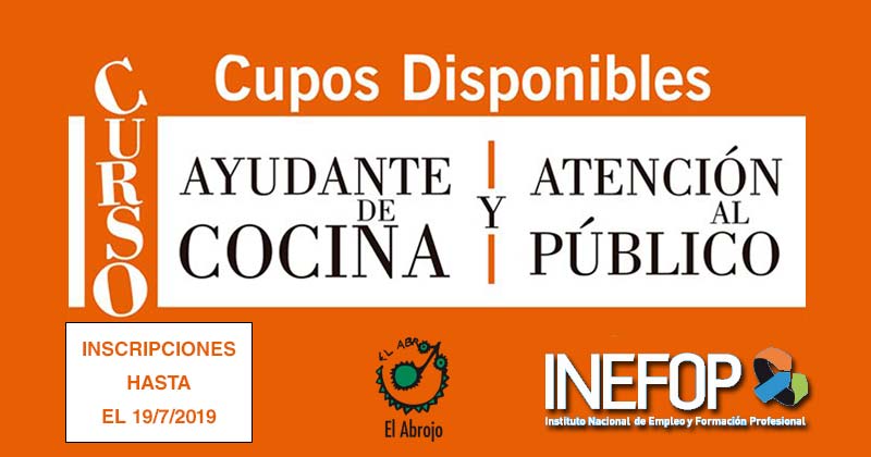 curso de ayudante de cocina 2019