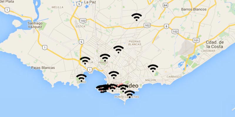 imagen con zonas de montevideo con wifi gratis