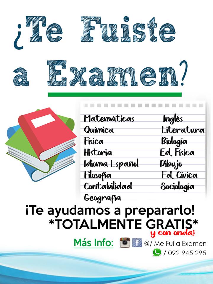 me fui a examen afiche